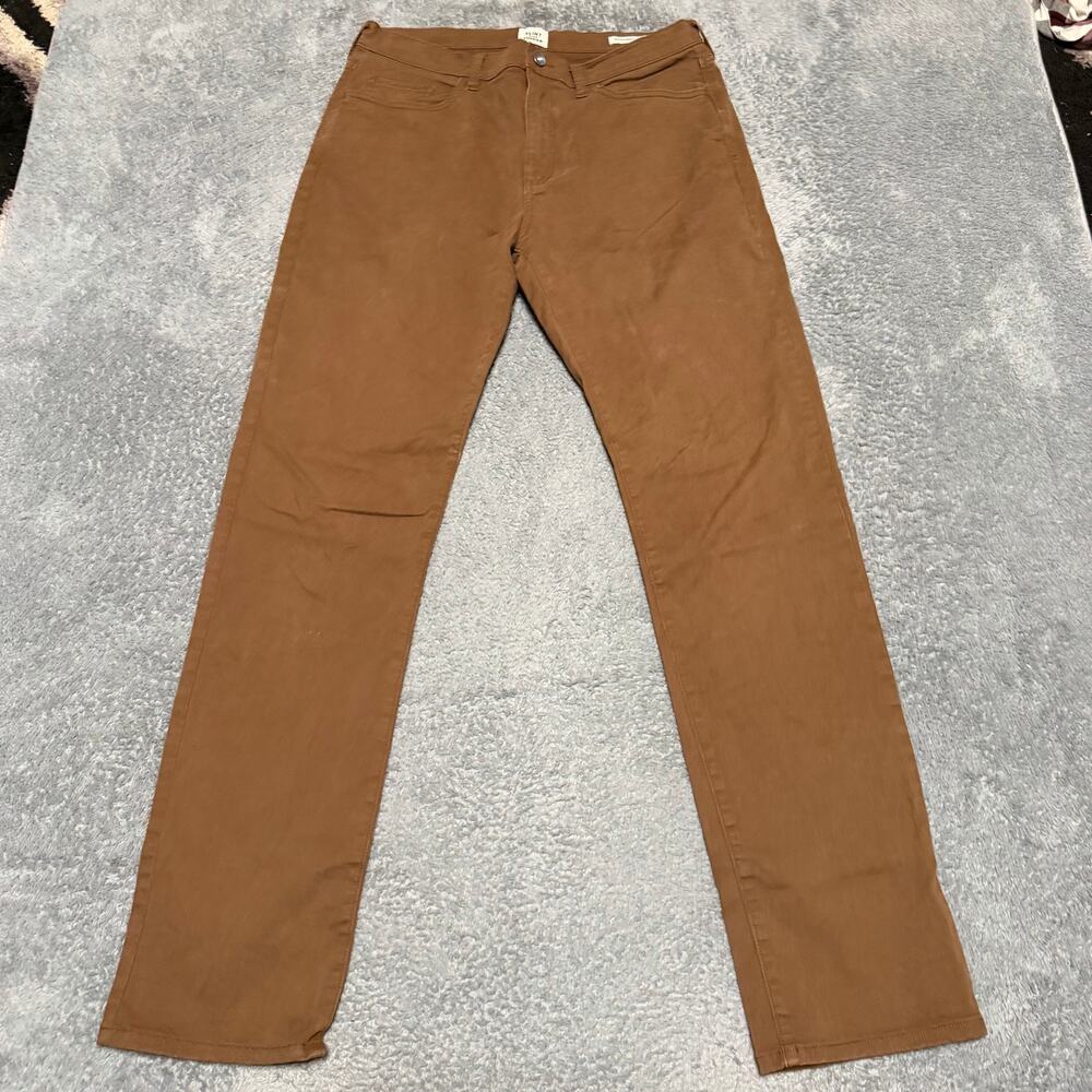 Flint and Tinder Pants Mens 33 x34 Brown Canvas Chino Classic Straight